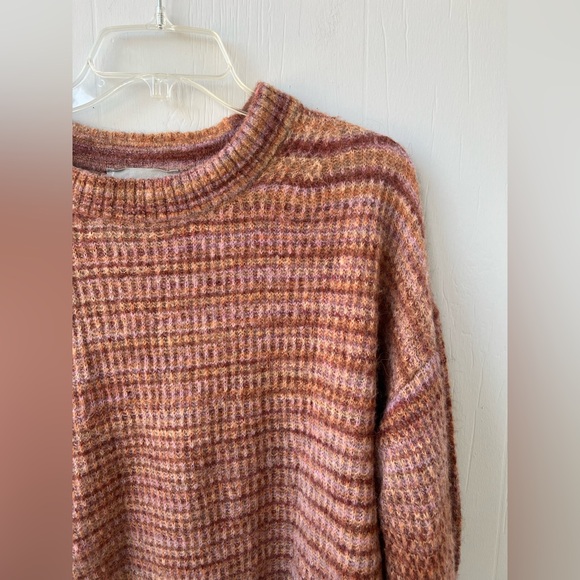 EVERLANE Cocoon Crew Neck Alpaca Sweater - Red Tonal (size XL) - Picture 4 of 13